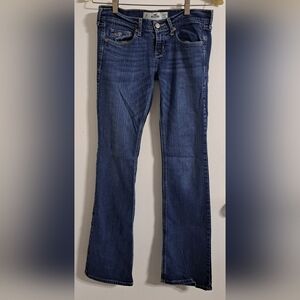 Hollister Women's Venice Boot Cut Jeans in Deep Blue SoCal Stretch